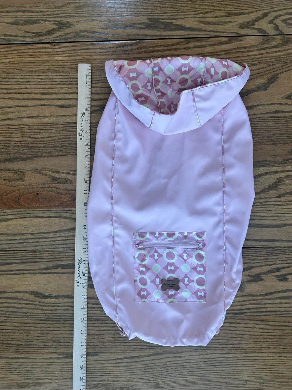 Koolaburra by UGG Aiden ReversiblePink Hooded Dog Raincoat, size XL, NWT